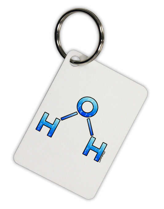 Water Molecule Aluminum Keyring Tag by TooLoud-Keyring-TooLoud-White-Davson Sales
