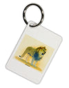 Lion Watercolor 1 Aluminum Keyring Tag-Keyring-TooLoud-White-Davson Sales