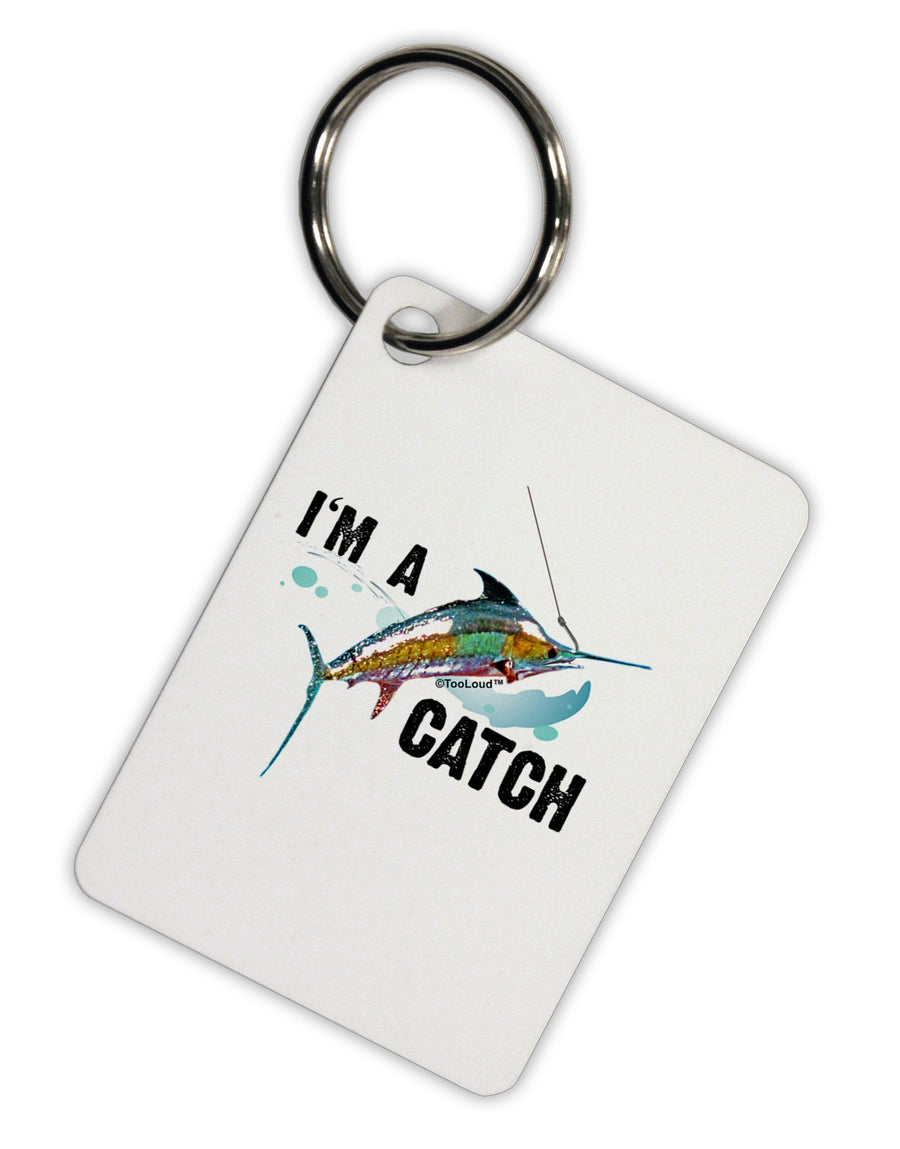 I'm A Catch Swordfish Aluminum Keyring Tag-Keyring-TooLoud-White-Davson Sales