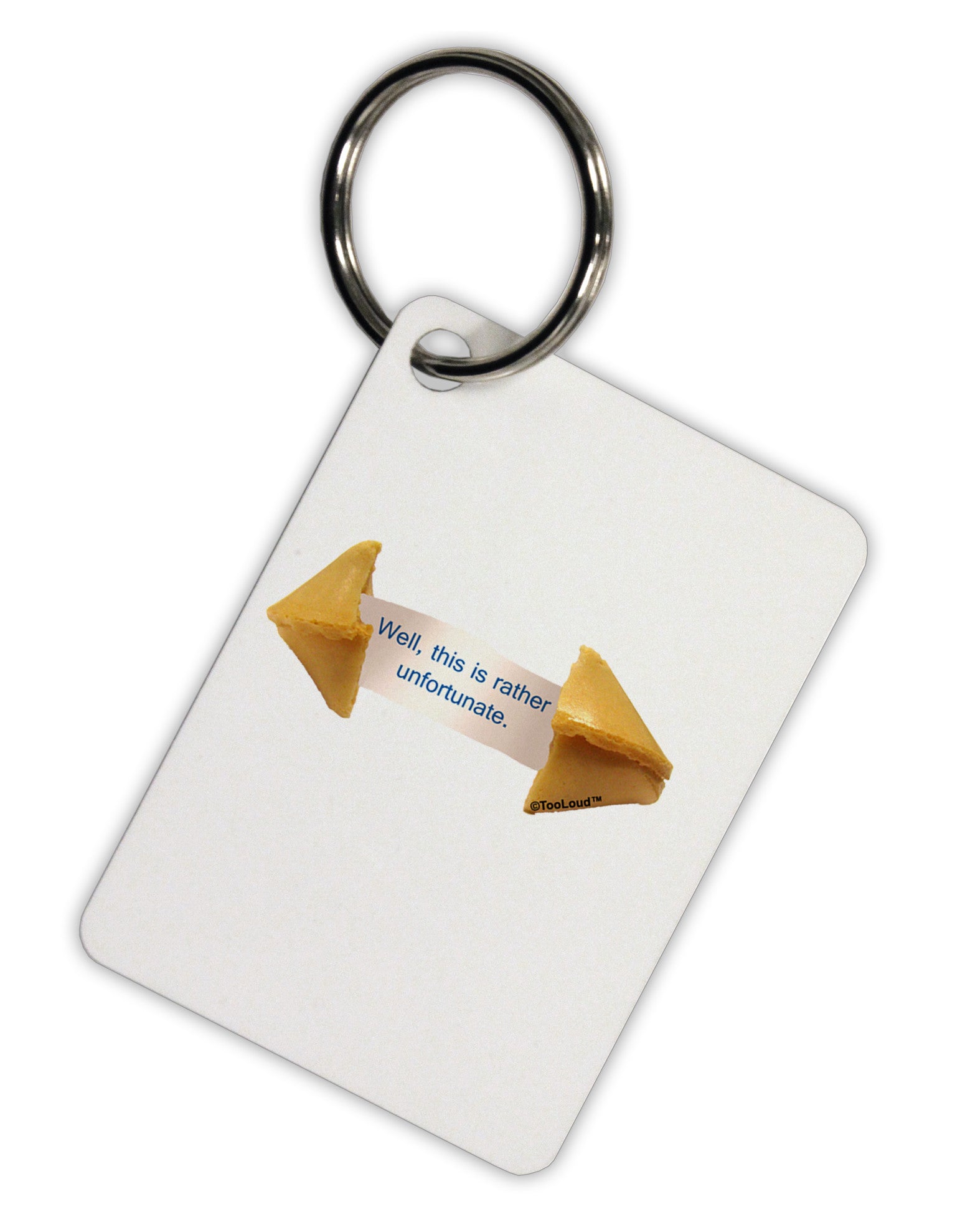 Unfortunate Cookie Aluminum Keyring Tag-Keyring-TooLoud-White-Davson Sales