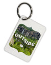 Go Outside - Beautiful Cliffs Aluminum Keyring Tag by TooLoud-TooLoud-White-Davson Sales