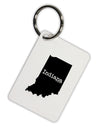 Indiana - United States Shape Aluminum Keyring Tag-Keyring-TooLoud-White-Davson Sales