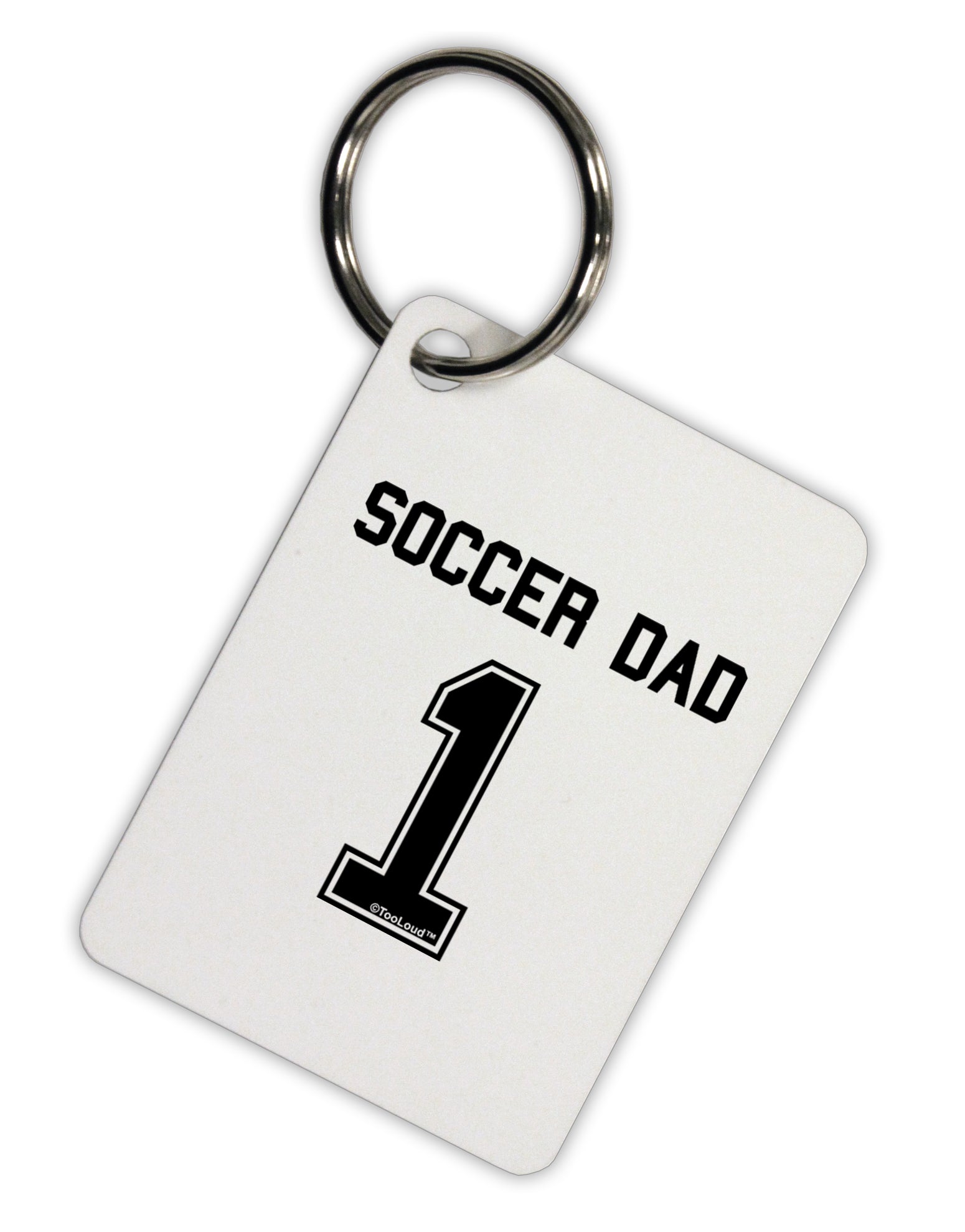 Soccer Dad Jersey Aluminum Keyring Tag by TooLoud-Keyring-TooLoud-White-Davson Sales