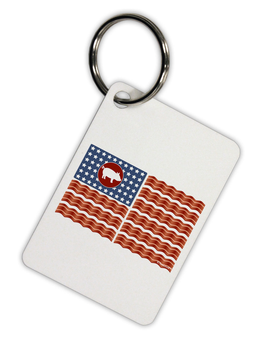 American Bacon Flag Aluminum Keyring Tag-Keyring-TooLoud-White-Davson Sales