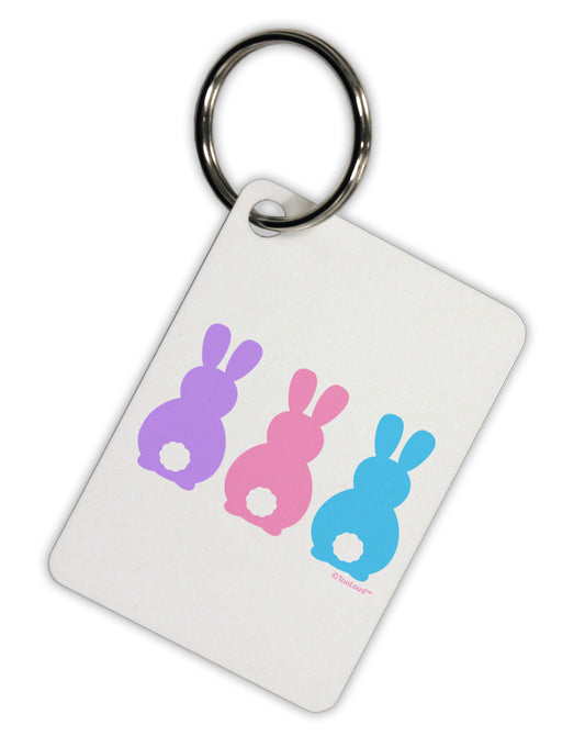 Three Easter Bunnies - Pastels Aluminum Keyring Tag by TooLoud-Keyring-TooLoud-White-Davson Sales