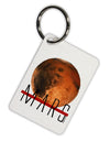 Planet Mars Text Aluminum Keyring Tag-Keyring-TooLoud-White-Davson Sales