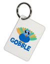 Cute Gobble Turkey Blue Aluminum Keyring Tag-Keyring-TooLoud-White-Davson Sales