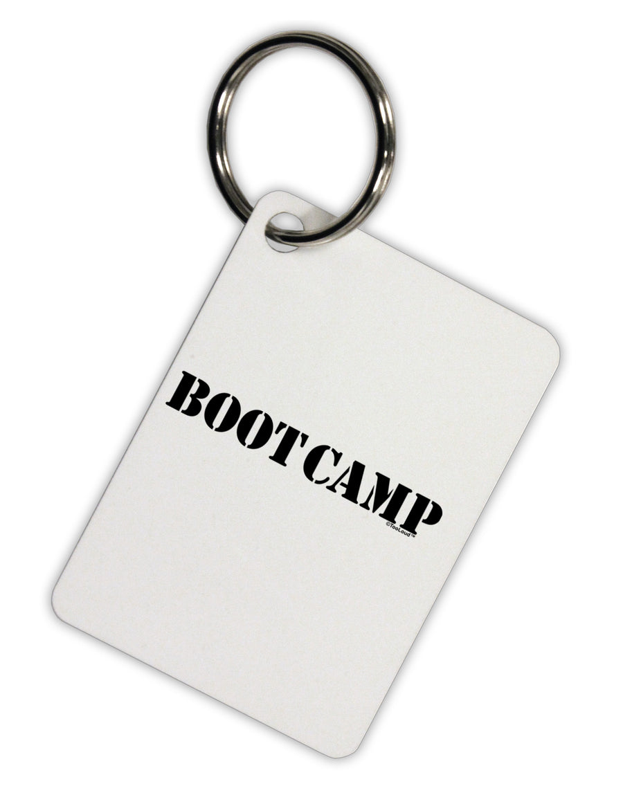 Bootcamp Military Text Aluminum Keyring Tag-Keyring-TooLoud-White-Davson Sales