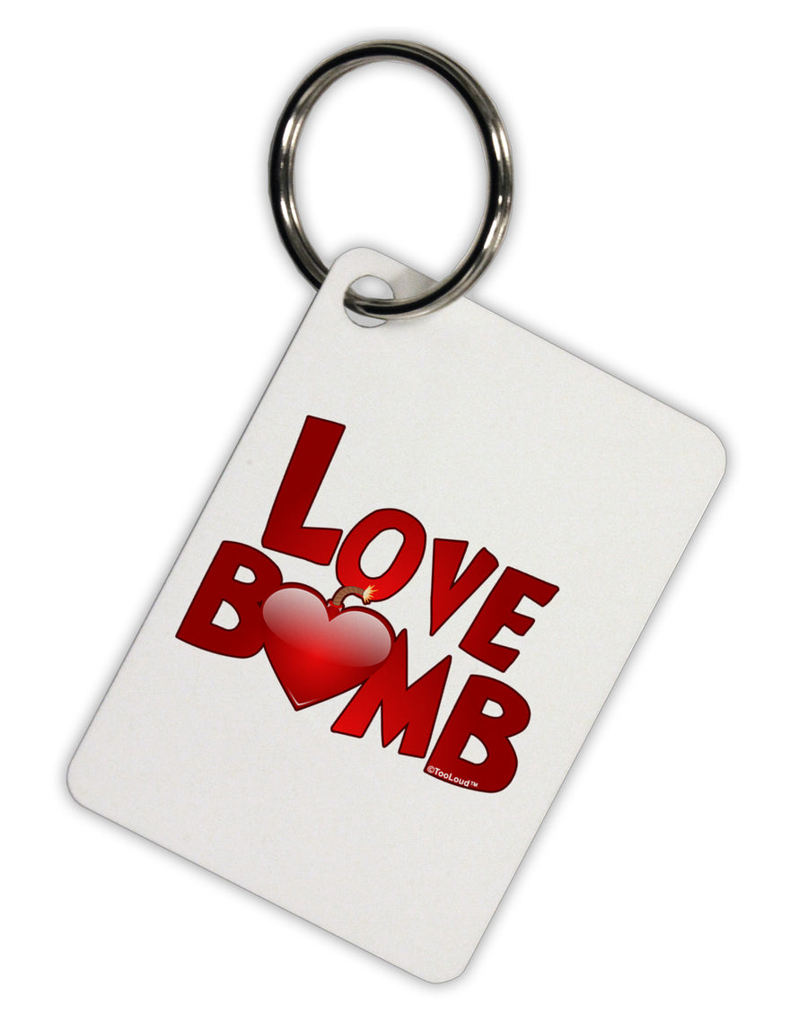 Love Bomb Text Aluminum Keyring Tag-Keyring-TooLoud-White-Davson Sales