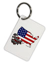 American Roots Design - American Flag Aluminum Keyring Tag by TooLoud-Keyring-TooLoud-White-Davson Sales