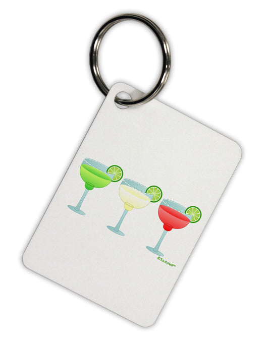Margaritas - Mexican Flag Colors - Cinco de Mayo Aluminum Keyring Tag by TooLoud-Keyring-TooLoud-White-Davson Sales