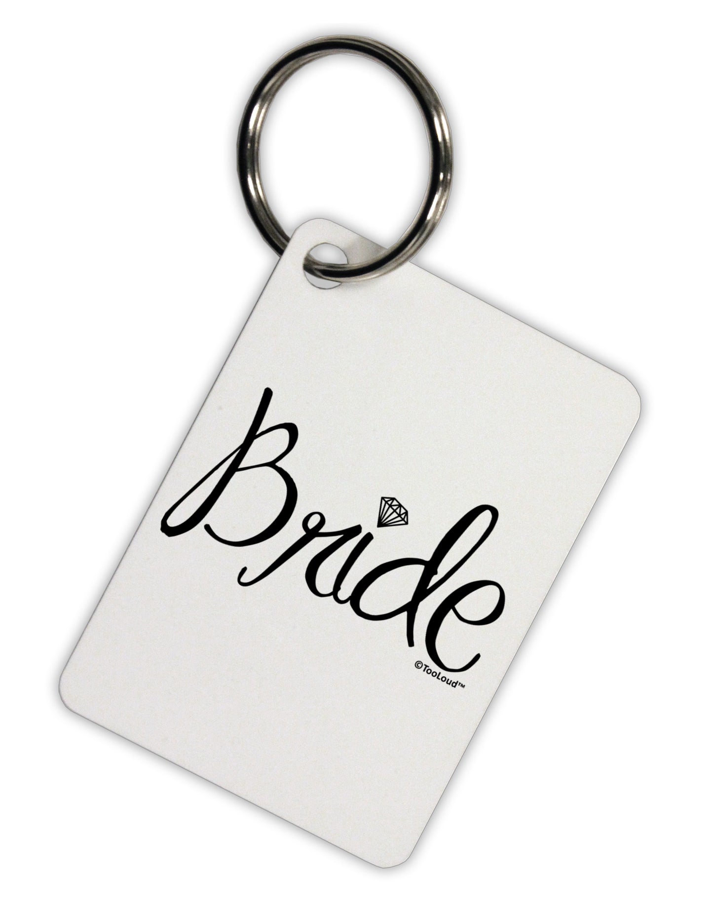 Bride Design - Diamond Aluminum Keyring Tag-Keyring-TooLoud-White-Davson Sales