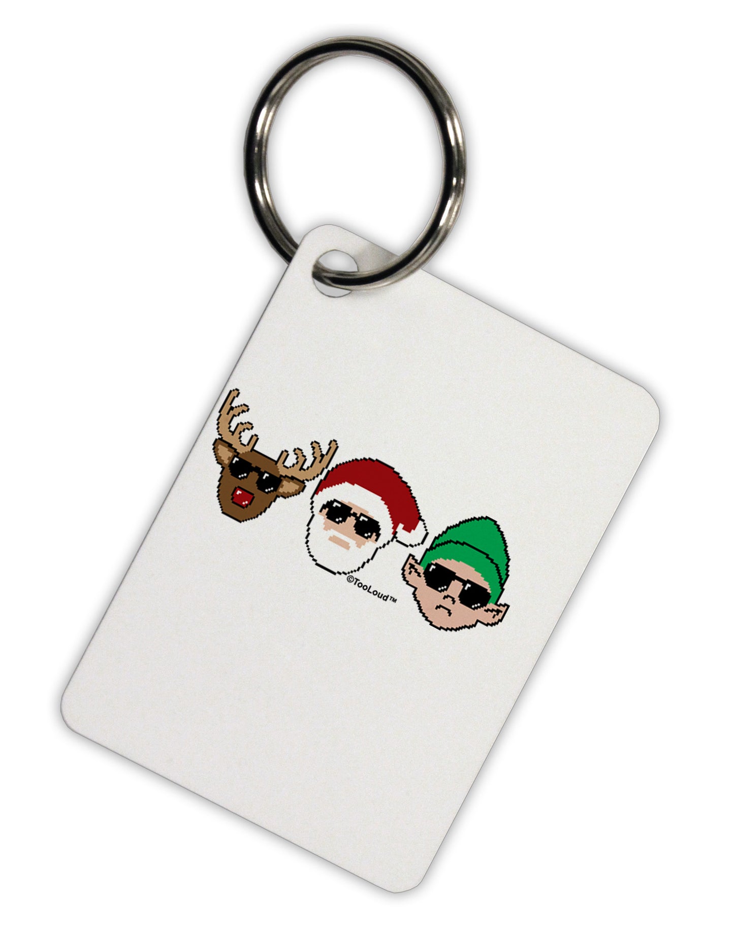 The X-mas Squad Aluminum Keyring Tag-Keyring-TooLoud-White-Davson Sales
