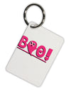 Cute Boo Text Pink Aluminum Keyring Tag-Keyring-TooLoud-White-Davson Sales