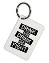 Drink and Drink and Fight Aluminum Keyring Tag-Keyring-TooLoud-White-Davson Sales