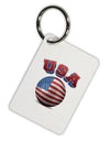 Soccer Ball Flag - USA Aluminum Keyring Tag-Keyring-TooLoud-White-Davson Sales