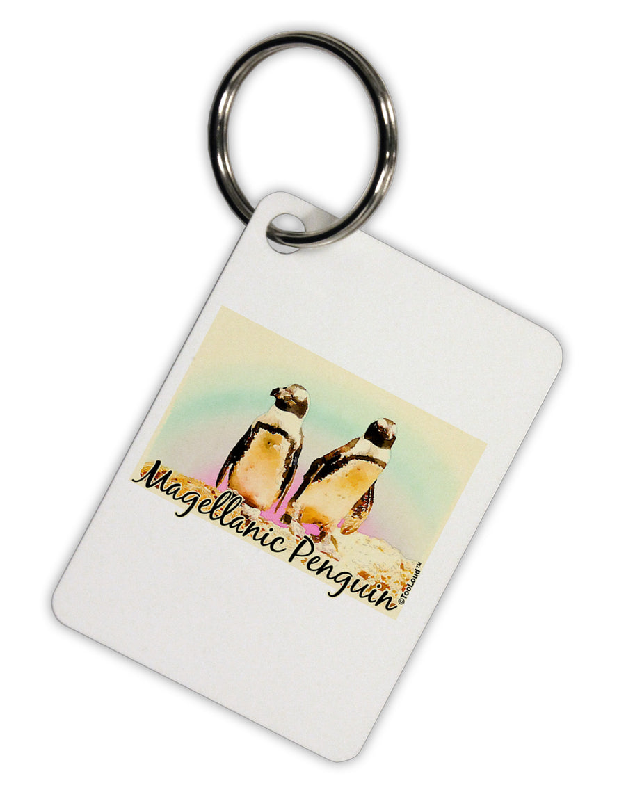 Magellanic Penguin Text Aluminum Keyring Tag-Keyring-TooLoud-White-Davson Sales