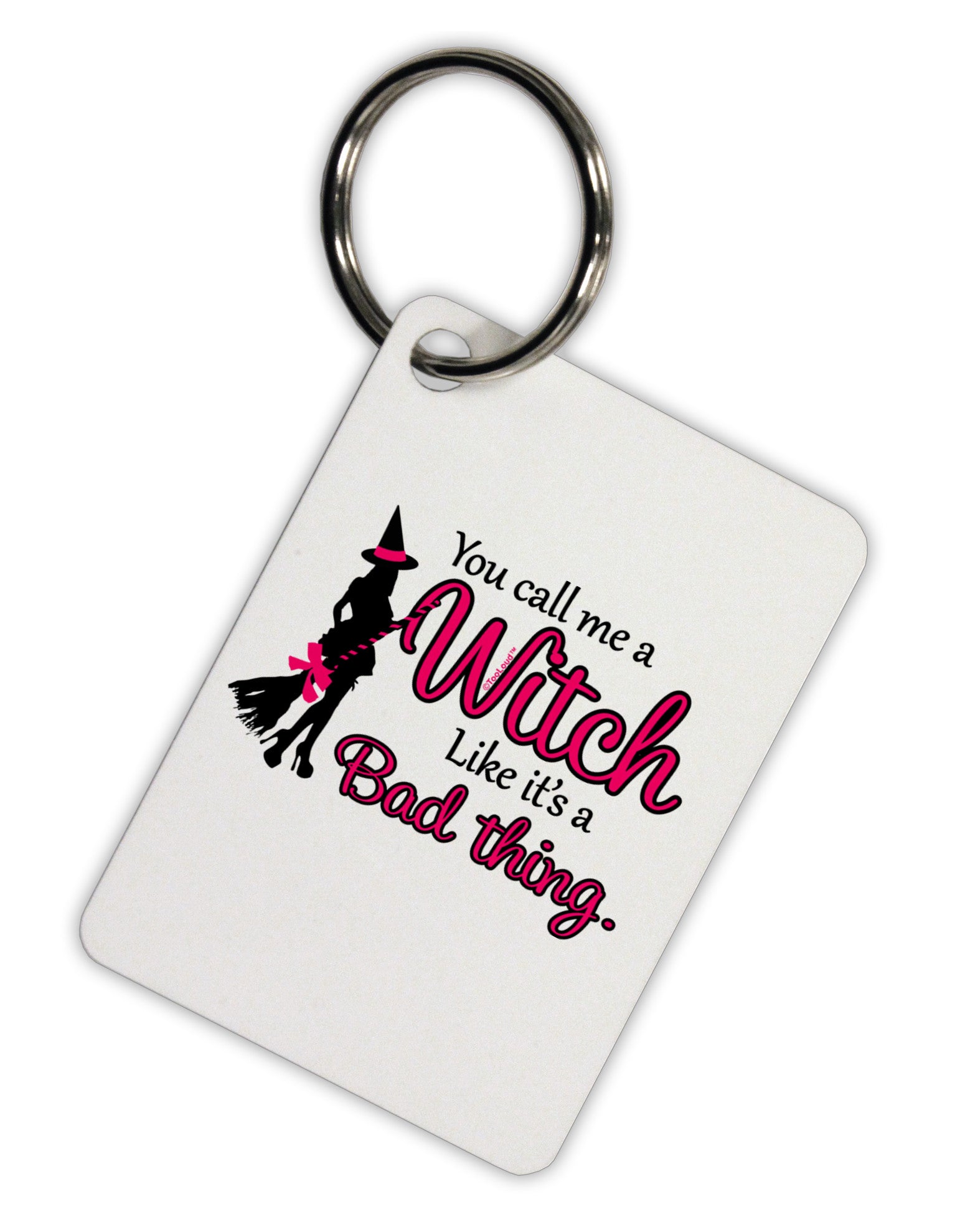 Witch - Bad Thing Aluminum Keyring Tag-Keyring-TooLoud-White-Davson Sales