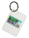 Palm Springs Watercolor Aluminum Keyring Tag-Keyring-TooLoud-White-Davson Sales