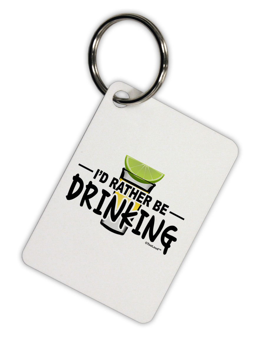 I'd Rather Be Drinking Aluminum Keyring Tag-Keyring-TooLoud-White-Davson Sales