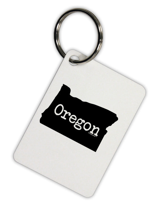 Oregon - United States Shape Aluminum Keyring Tag by TooLoud-Keyring-TooLoud-White-Davson Sales