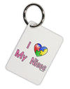 I Heart My Niece - Autism Awareness Aluminum Keyring Tag by TooLoud-Keyring-TooLoud-White-Davson Sales