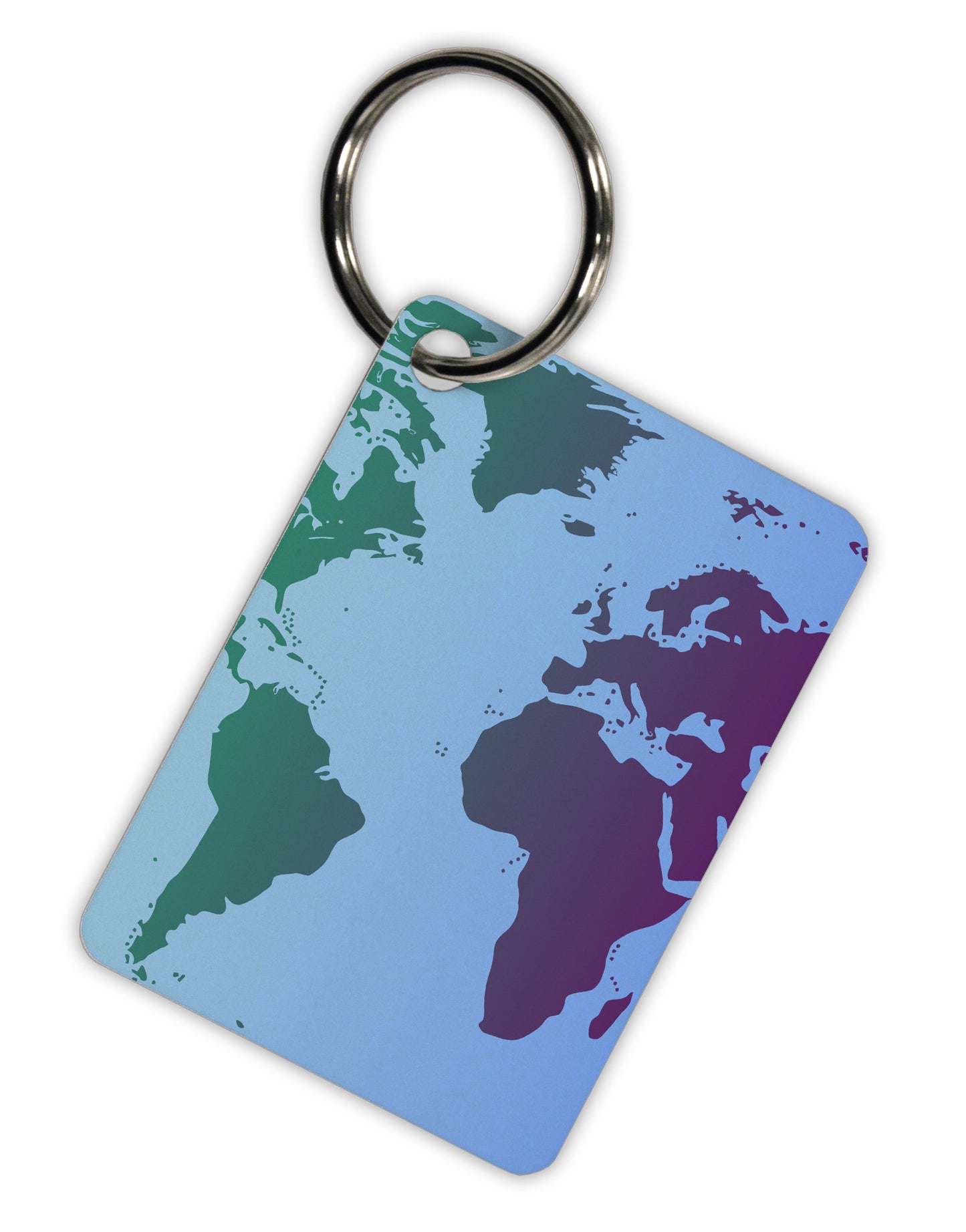 Cool World Map Design Aluminum Keyring Tag All Over Print-Keyring-TooLoud-White-Davson Sales