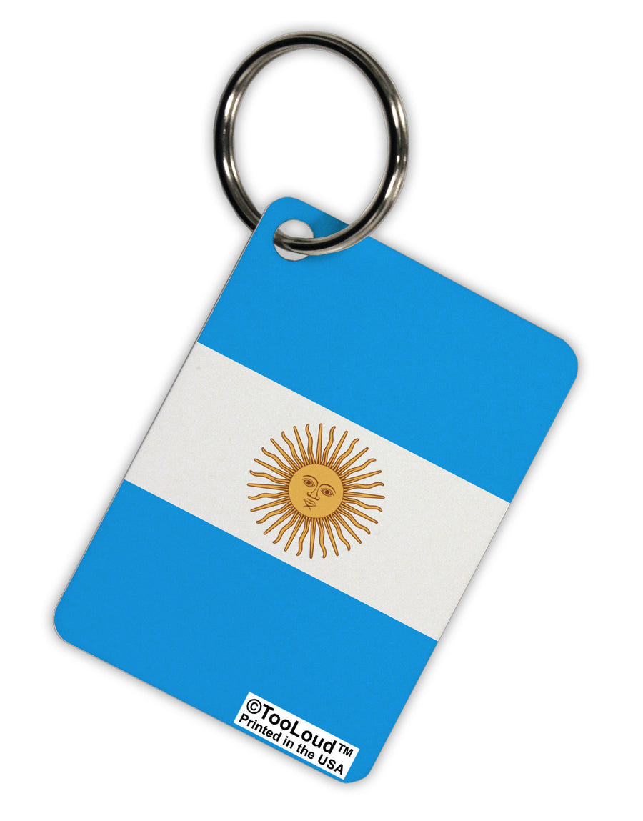 Argentina Flag AOP Aluminum Keyring Tag All Over Print-Keyring-TooLoud-White-Davson Sales