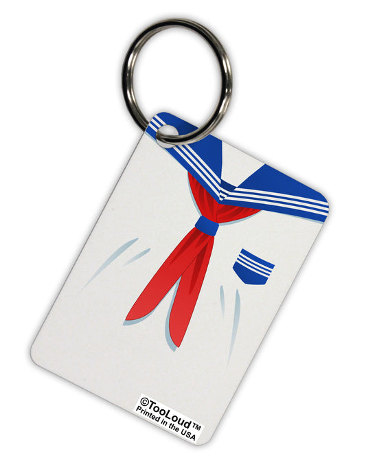 School Uniform Costume - White Aluminum Keyring Tag All Over Print-Keyring-TooLoud-White-Davson Sales