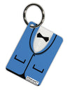 Blue Tuxedo Suit Costume Aluminum Keyring Tag All Over Print-Keyring-TooLoud-White-Davson Sales