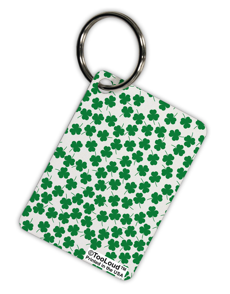 Find the 4 Leaf Clover Shamrocks Aluminum Keyring Tag All Over Print-Keyring-TooLoud-White-Davson Sales