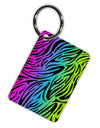 Rainbow Zebra Print Aluminum Keyring Tag All Over Print-Keyring-TooLoud-White-Davson Sales