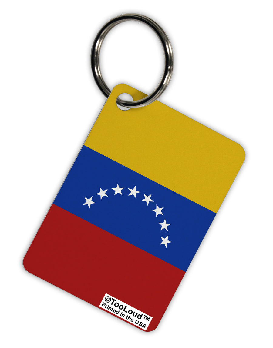 Venezuela Flag AOP Aluminum Keyring Tag All Over Print-Keyring-TooLoud-White-Davson Sales
