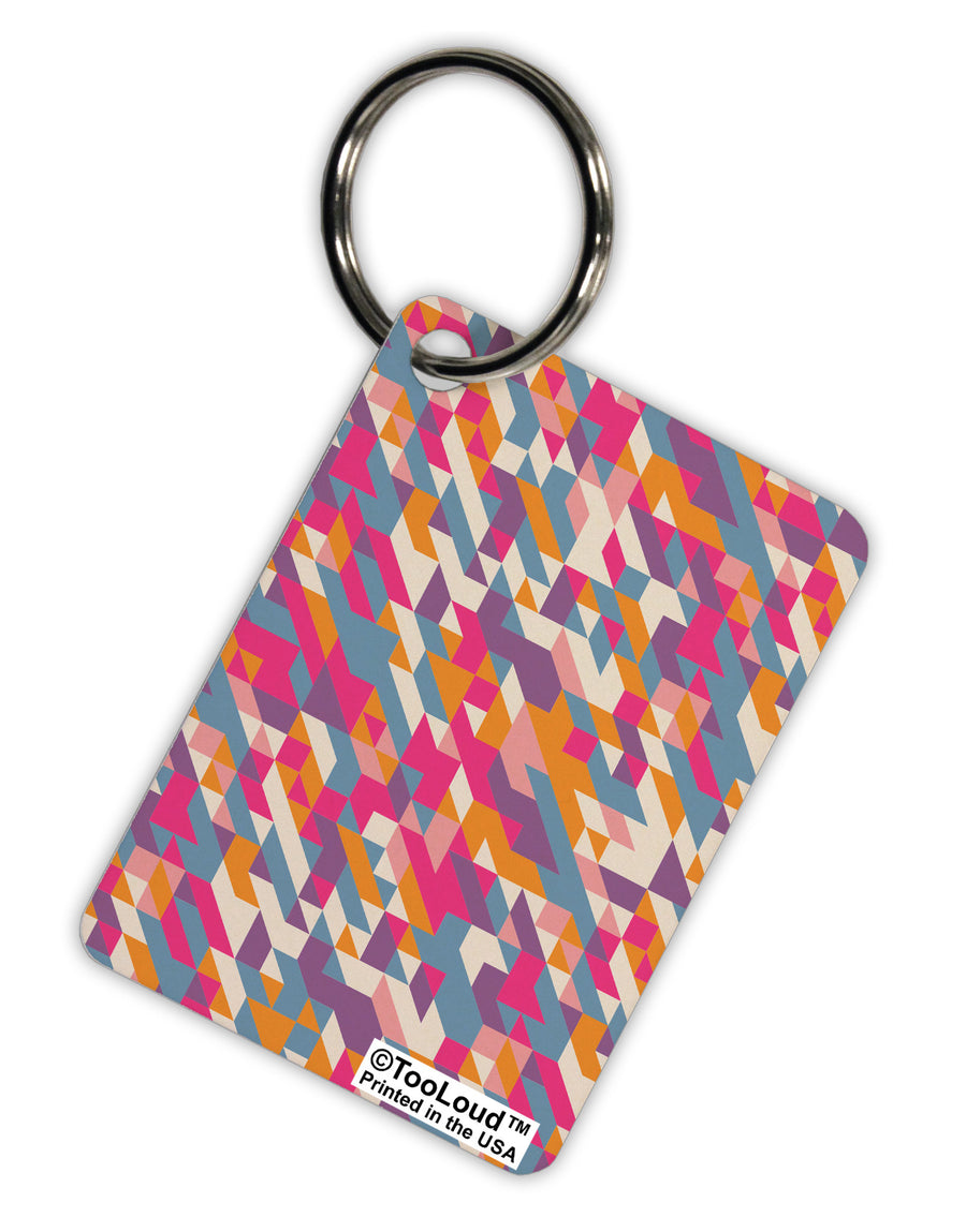 Jagged Edge Mosaic AOP Aluminum Keyring Tag All Over Print-Keyring-TooLoud-White-Davson Sales