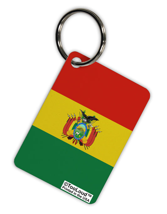 Bolivia Flag AOP Aluminum Keyring Tag All Over Print-Keyring-TooLoud-White-Davson Sales
