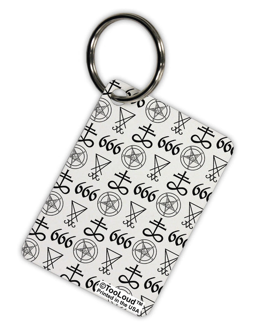 Satanic Symbols Aluminum Keyring Tag All Over Print-Keyring-TooLoud-White-Davson Sales