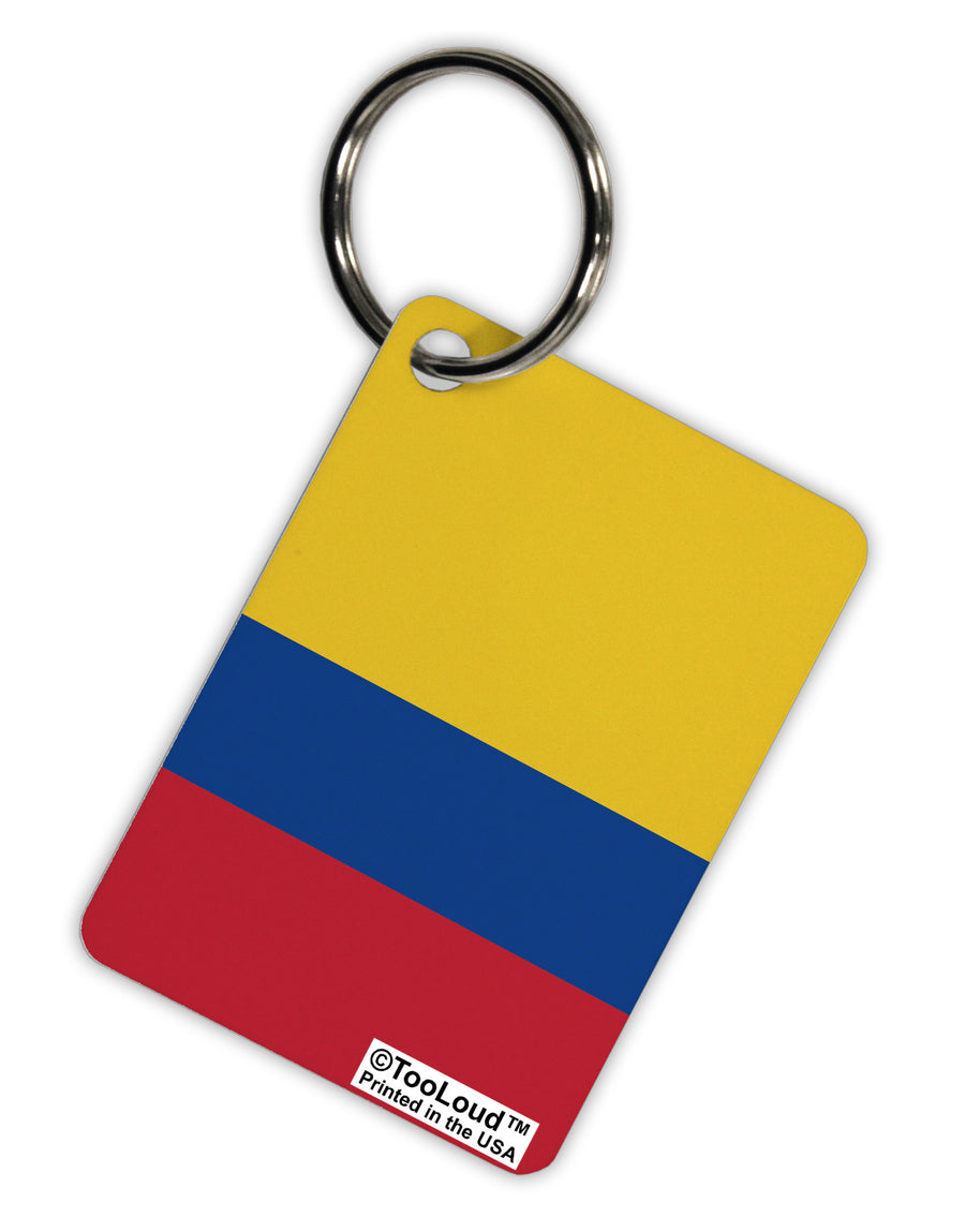 Colombia Flag AOP Aluminum Keyring Tag All Over Print-Keyring-TooLoud-White-Davson Sales