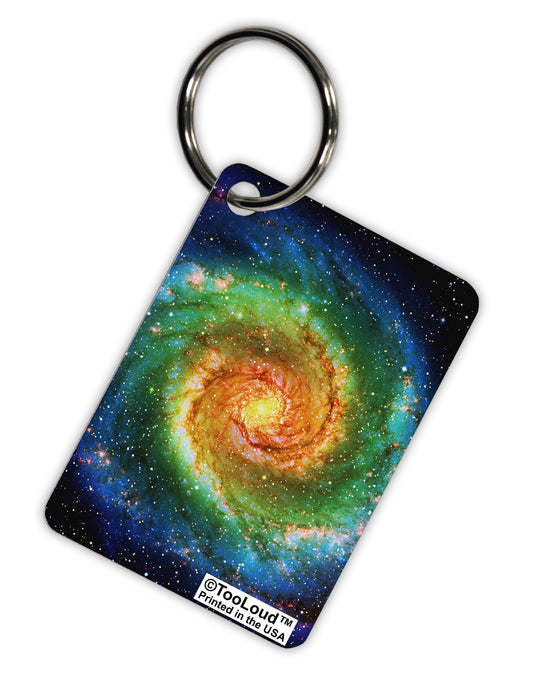 Rainbow Tie Dye Galaxy Aluminum Keyring Tag All Over Print-Keyring-TooLoud-White-Davson Sales