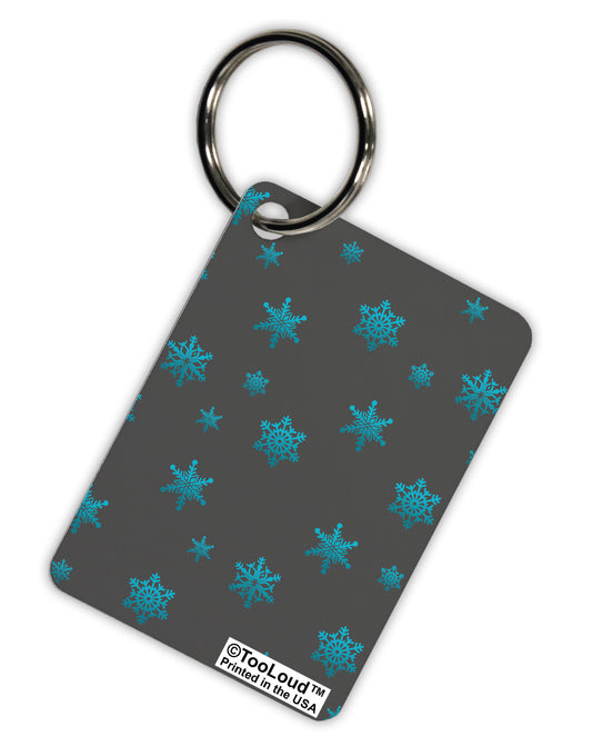 Snowflakes AOP Aluminum Keyring Tag All Over Print-Keyring-TooLoud-White-Davson Sales