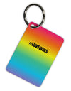 Rainbow Print - Hashtag Love Wins Aluminum Keyring Tag All Over Print-Keyring-TooLoud-White-Davson Sales