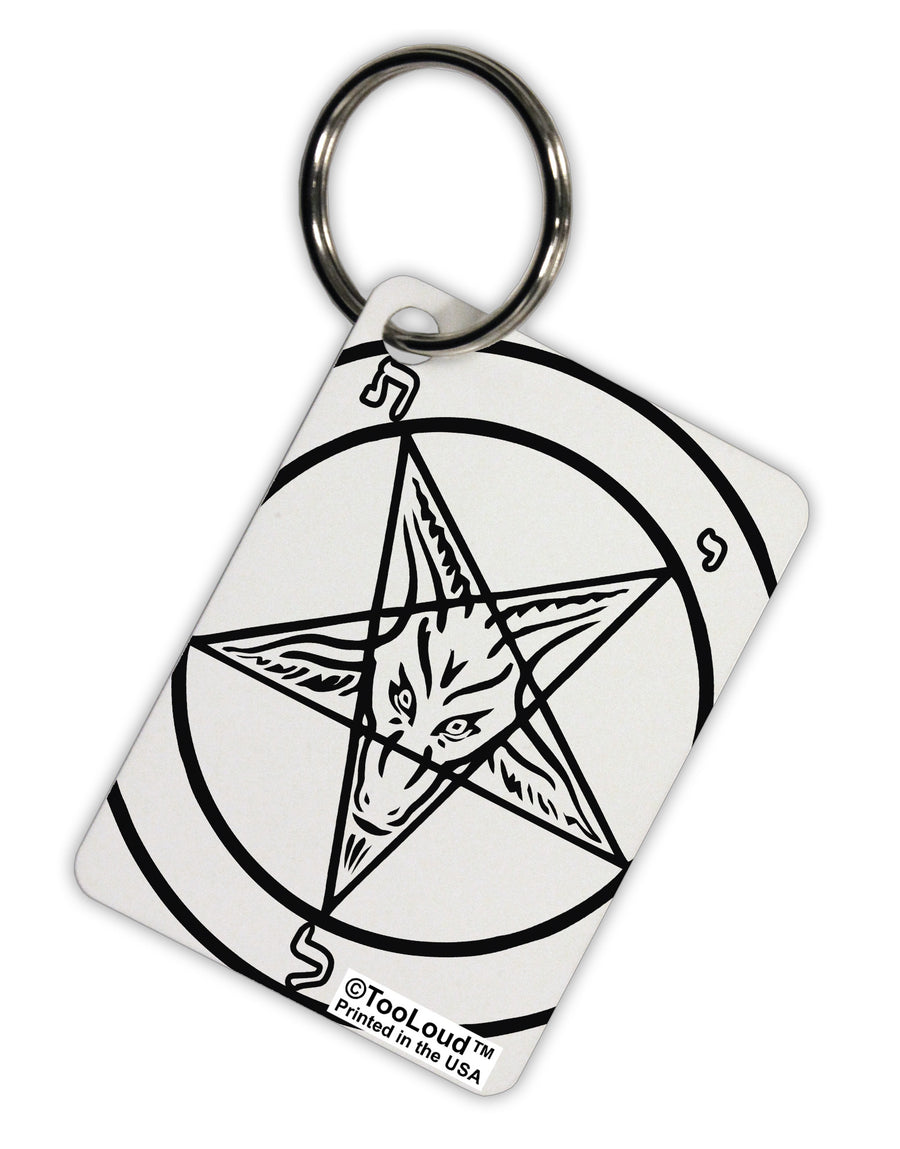 Official Sigil of Baphomet Aluminum Keyring Tag All Over Print-Keyring-TooLoud-White-Davson Sales