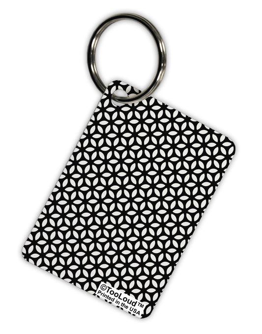 Tetra Circle Tesseract Aluminum Keyring Tag All Over Print-Keyring-TooLoud-White-Davson Sales