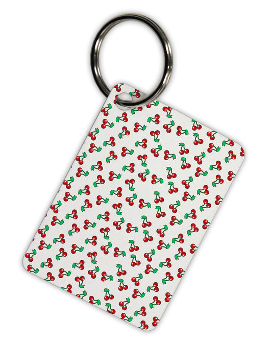 Cherries Everywhere Aluminum Keyring Tag by TooLoud-Keyring-TooLoud-White-Davson Sales
