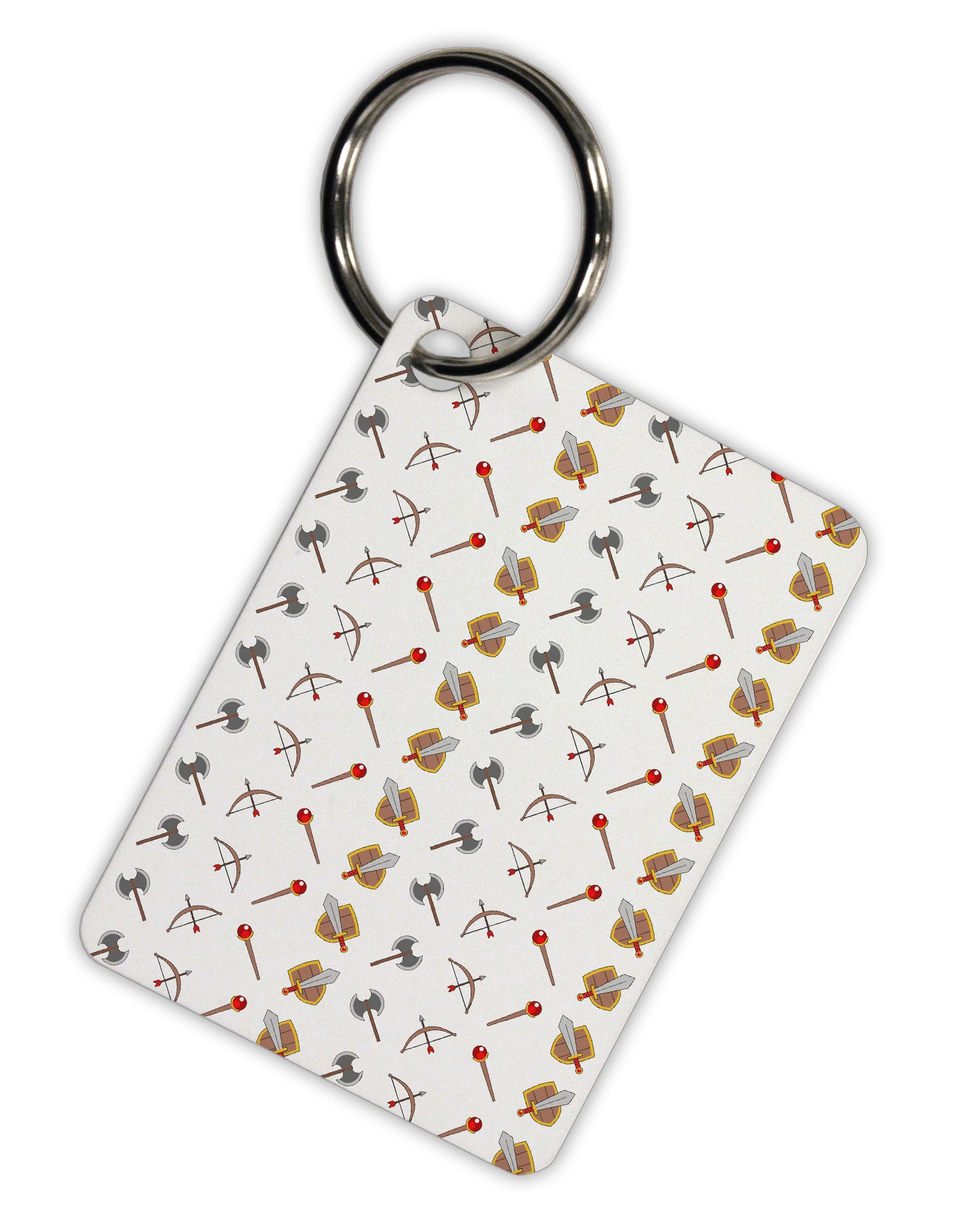 Fantasy Weapons Aluminum Keyring Tag by TooLoud-Keyring-TooLoud-White-Davson Sales