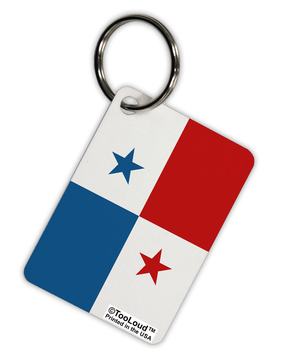 Panama Flag AOP Aluminum Keyring Tag All Over Print-Keyring-TooLoud-White-Davson Sales