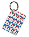 Democratic Symbol All Over Aluminum Keyring Tag All Over Print-Keyring-TooLoud-White-Davson Sales