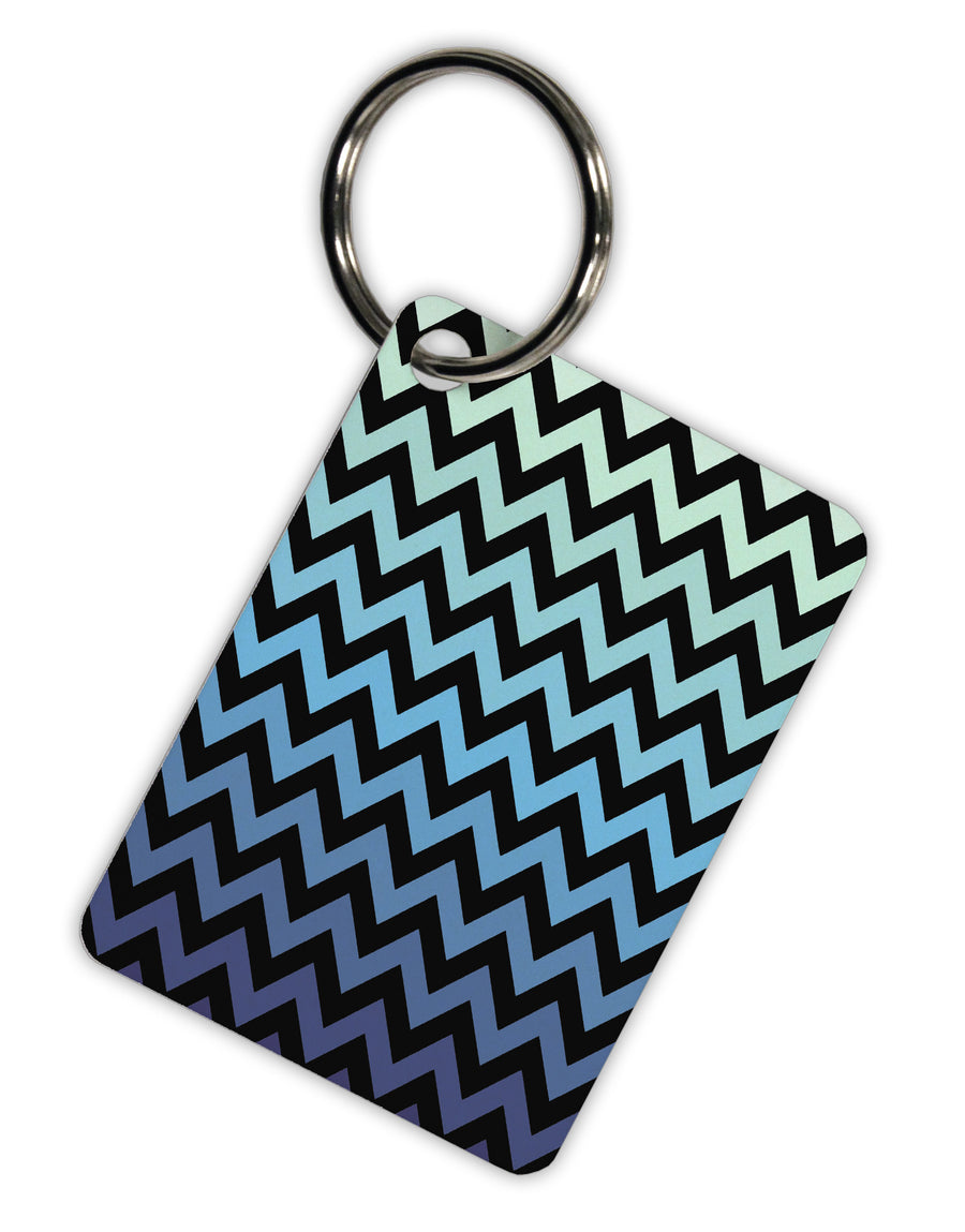 Cool Ocean Zig Zags Aluminum Keyring Tag All Over Print-Keyring-TooLoud-White-Davson Sales