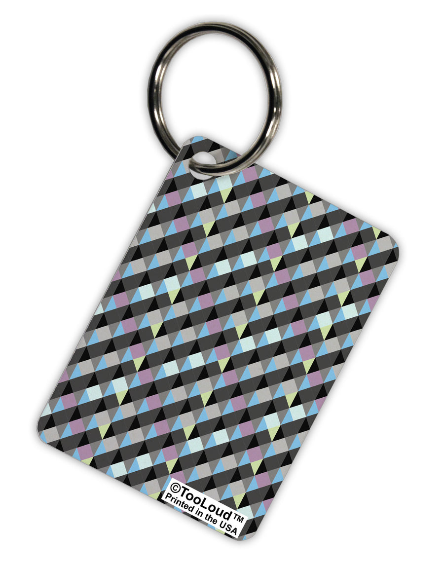 Plaid Pattern AOP Aluminum Keyring Tag All Over Print-Keyring-TooLoud-White-Davson Sales