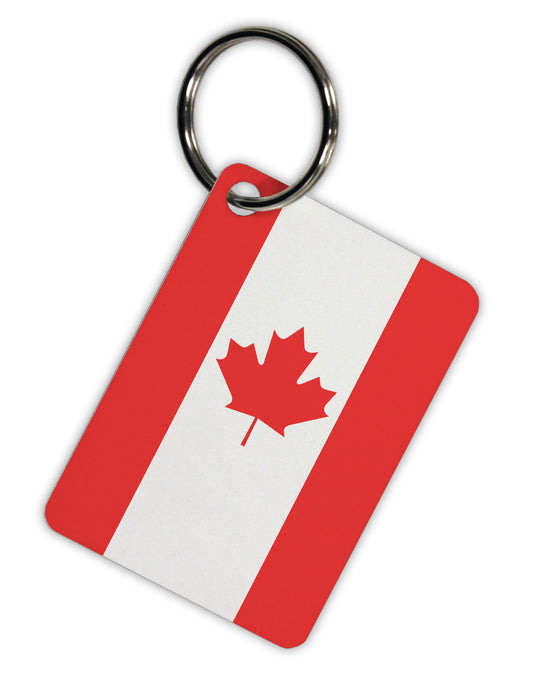 Canadian Flag All Over Aluminum Keyring Tag All Over Print by TooLoud-Keyring-TooLoud-White-Davson Sales