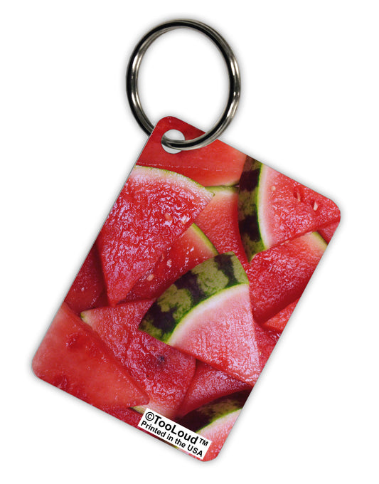 Watermelon Everywhere Aluminum Keyring Tag All Over Print-Keyring-TooLoud-White-Davson Sales